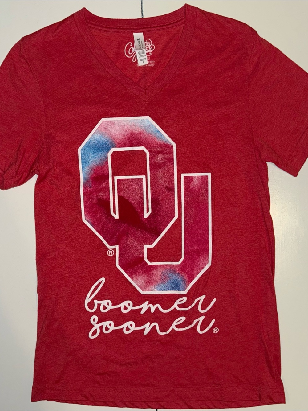 Boutique OU Boomer Sooner Graphic V-Neck Tee